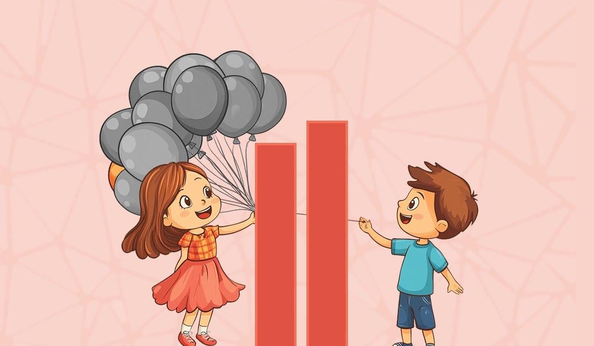 Egy narancssárga lufit tartó fiú / kollázs az Moje fotójával