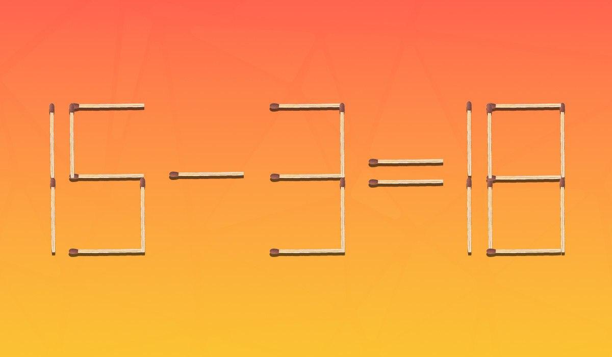 Csak 1 gyufát kell mozgatnod ahhoz, hogy az egyenlőség helyes legyen: zseniknek való feladat