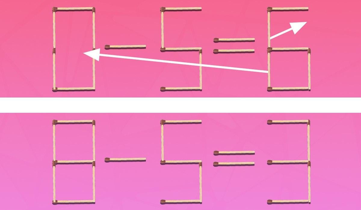 2 gyufát kell húznod, hogy az egyenlőség helyes legyen: egy egyszerű IQ-teszt