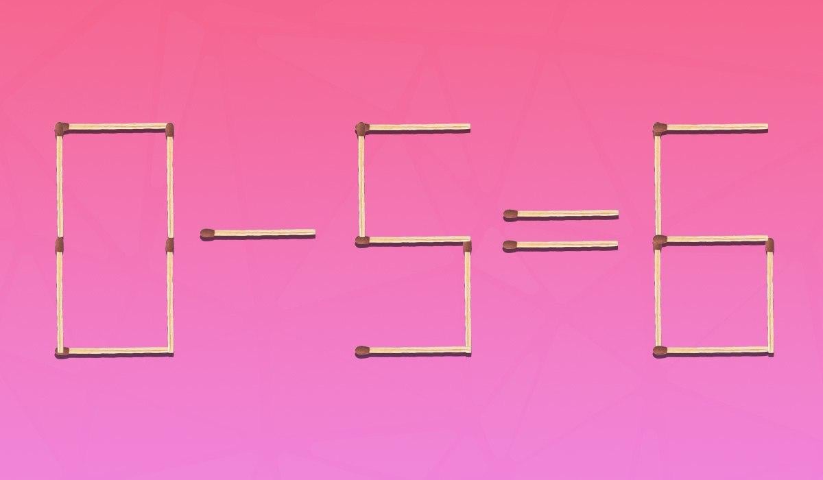 2 gyufát kell húznod, hogy az egyenlőség helyes legyen: egy egyszerű IQ-teszt.