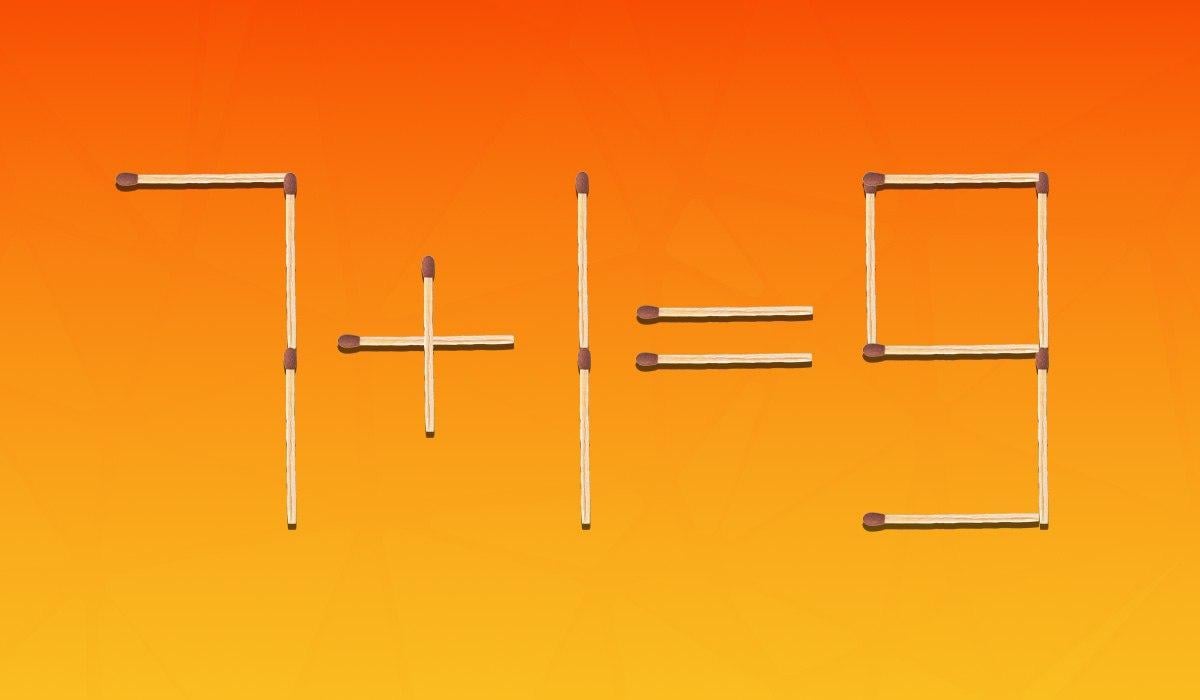 Melyik 2 gyufát kell mozgatni: az emberek 97%-a nem tud 8 másodperc alatt válaszolni.