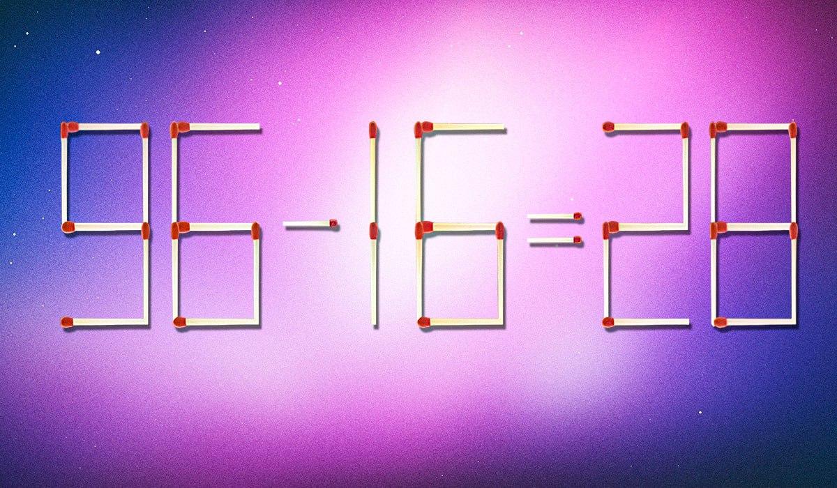 2 egyezést kell kihúzni ahhoz, hogy az egyenlőség helyes legyen: rejtvény zseniknek