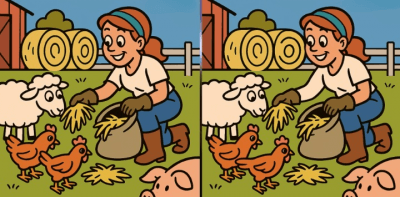 IQ-teszt: 31 másodperc alatt találj 3 különbséget egy állatokat ábrázoló nő képén.