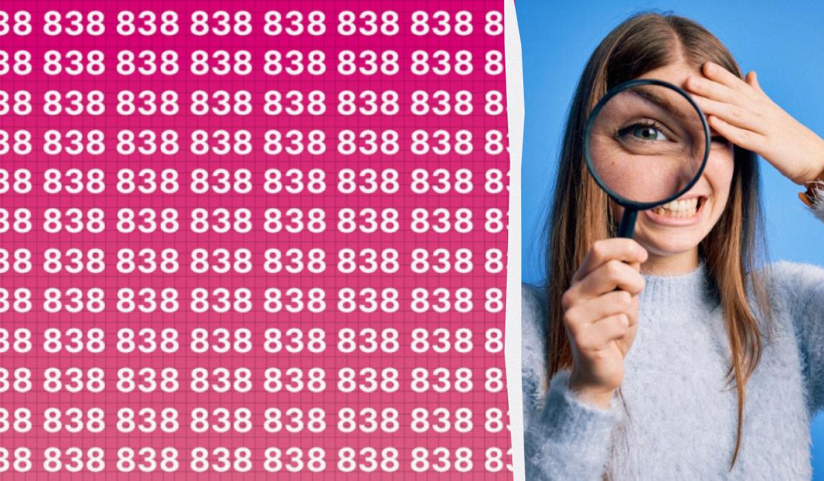 Magas az IQ-ja, ha a 888-as számot gyorsan megtalálja a több száz közül.